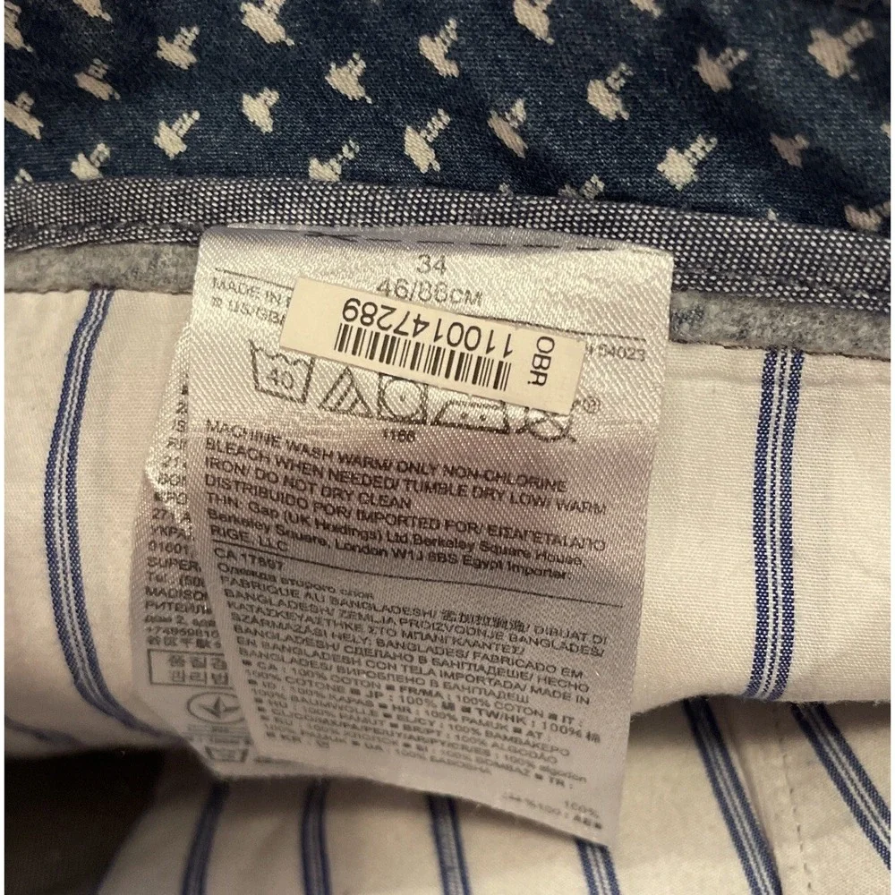 Banana Republic Mens 34 Aiden Short Urban Grey Micro Pattern Crosses Preppy